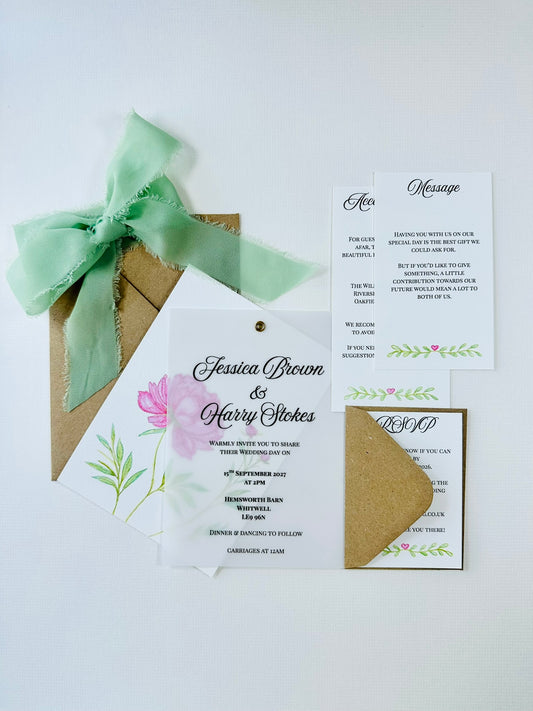 Sample Wedding Invitation - The Barrowden Collection
