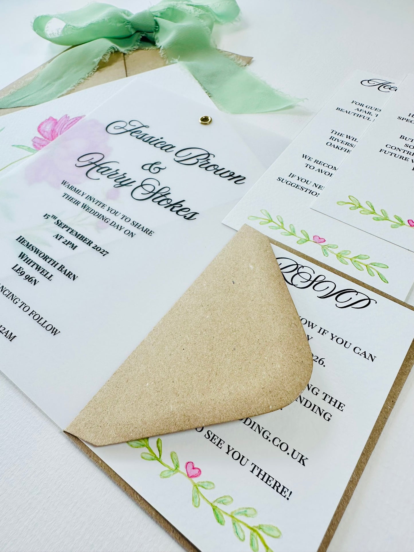 Sample Wedding Invitation - The Barrowden Collection
