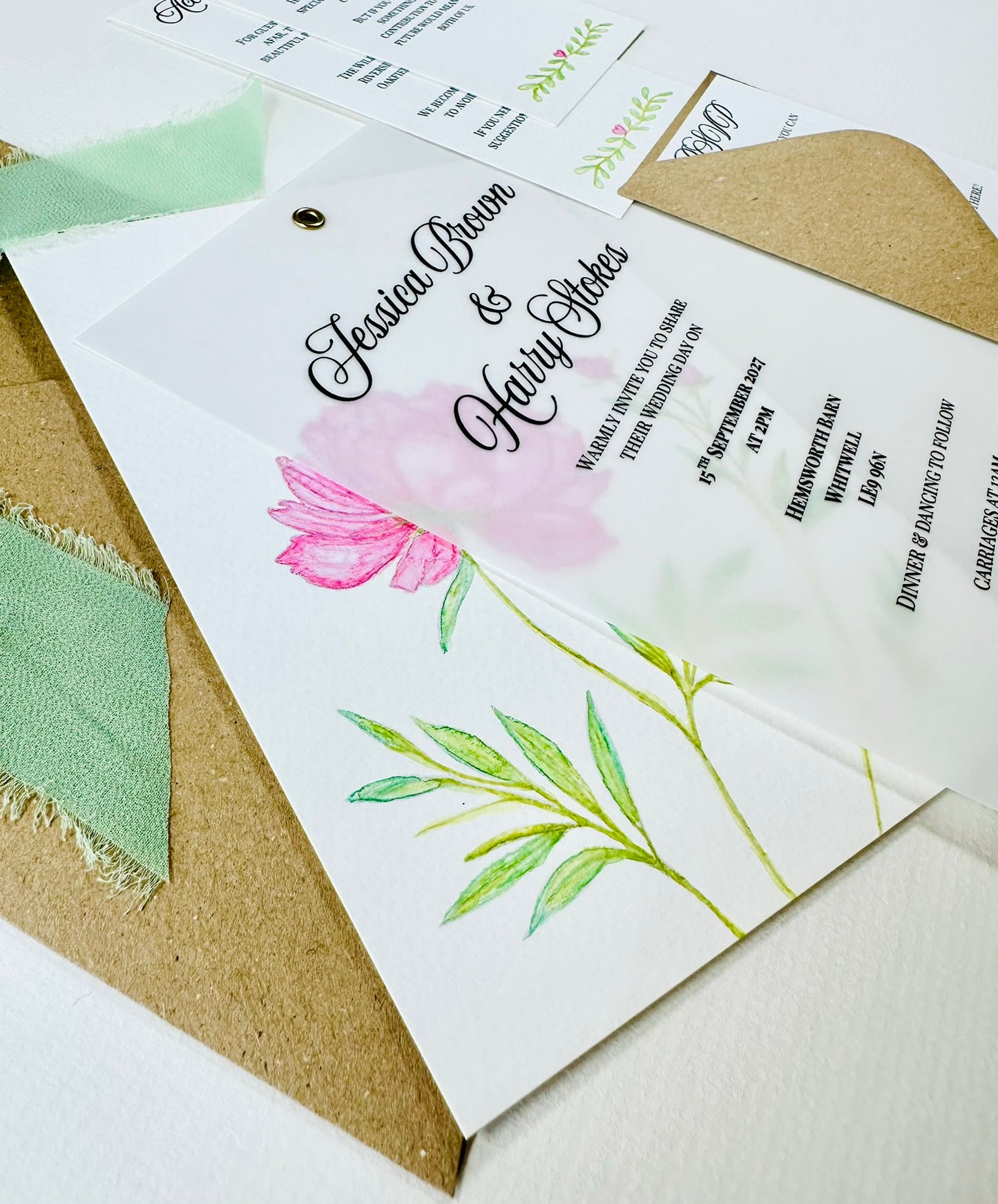 Sample Wedding Invitation - The Barrowden Collection