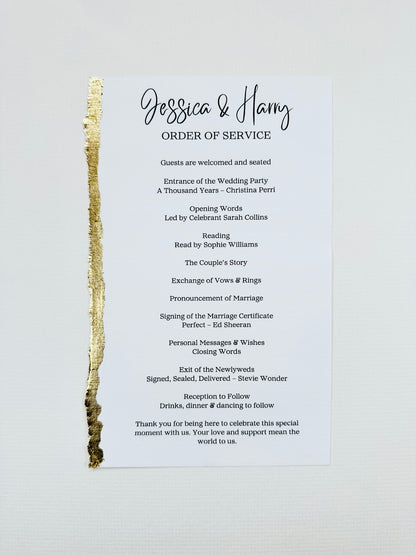 Order of Service - The Langham Collection