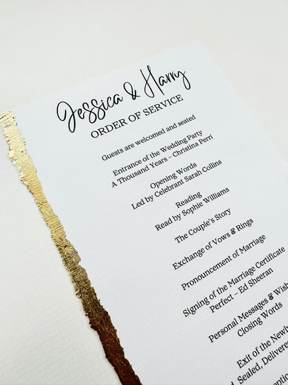 Order of Service - The Langham Collection