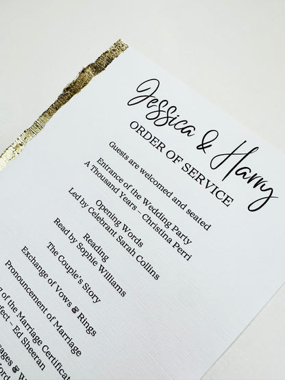 Order of Service - The Langham Collection