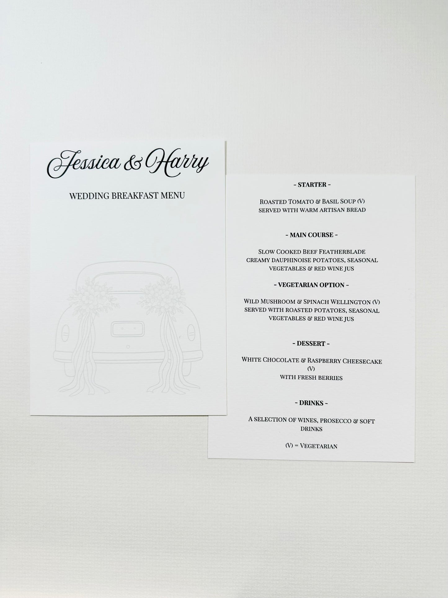 Menu Cards - The Barrowden Collection
