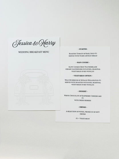 Menu Cards - The Barrowden Collection