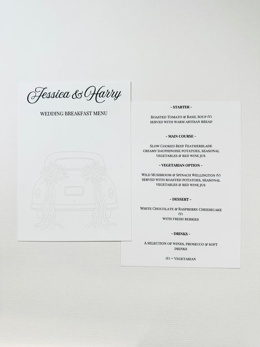 Menu Cards - The Barrowden Collection