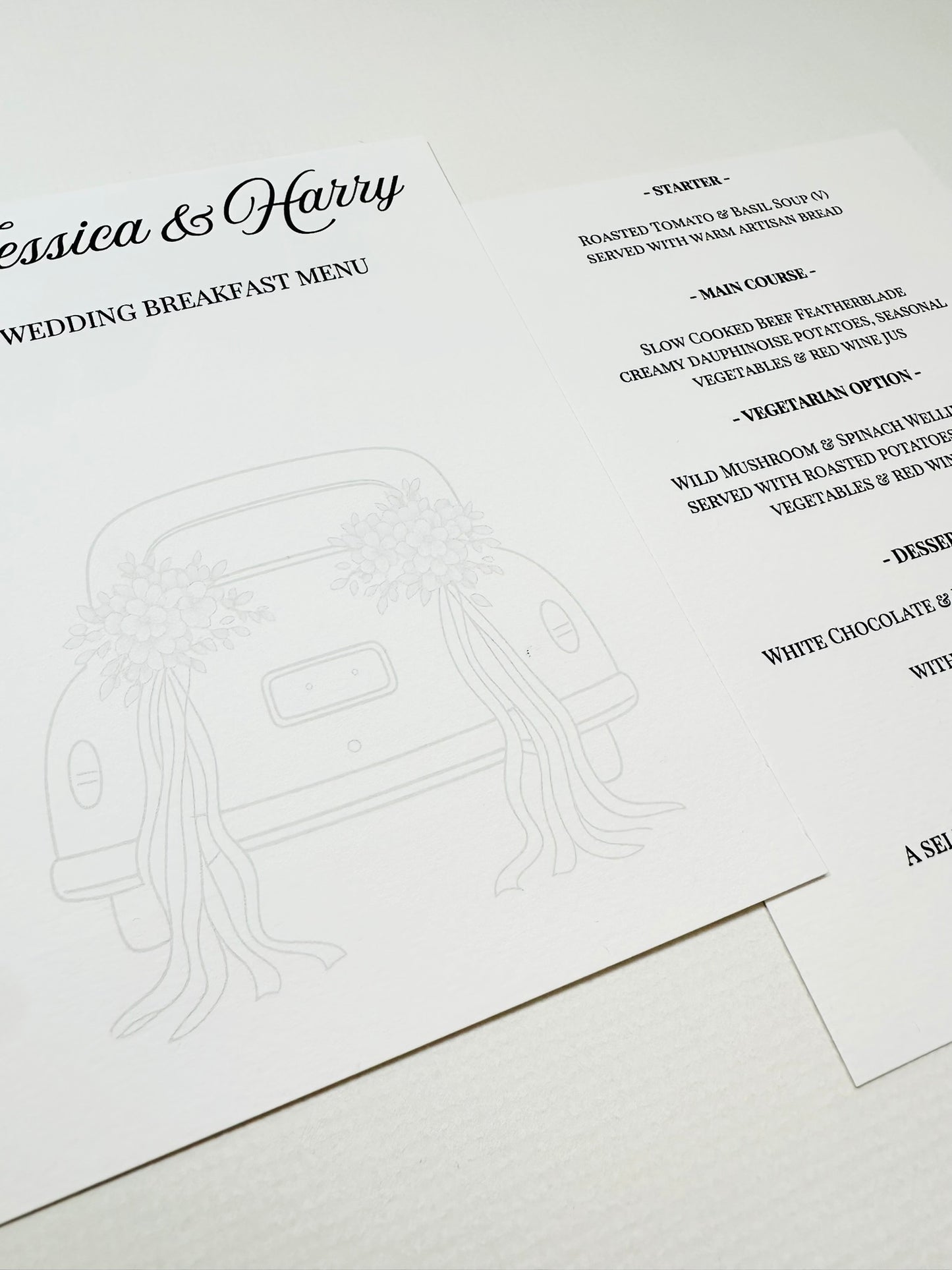 Menu Cards - The Barrowden Collection