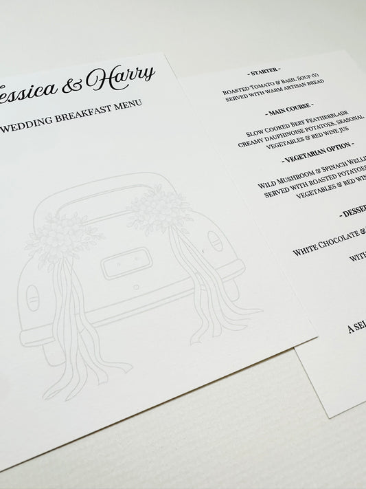 Menu Cards - The Barrowden Collection