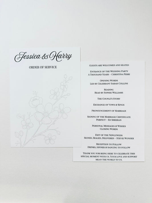 Order of Service - The Barrowden Collection