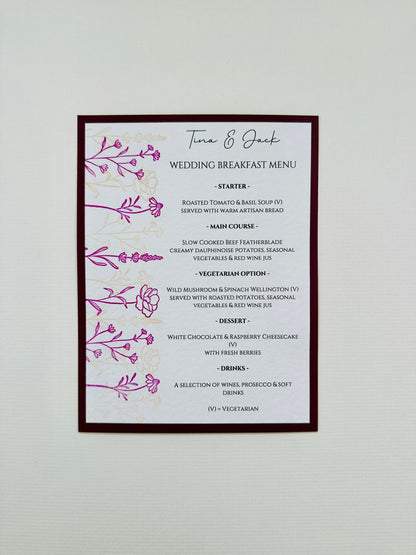 Menu Cards - The Hambleton Collection