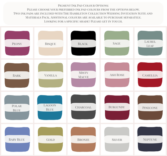 Additional Ink Pads - The Hambleton Collection